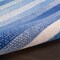 Homeroots 4 x 6 ft. Blue & Ivory Halftone Stripe Area Rug 385874 - alternate 9